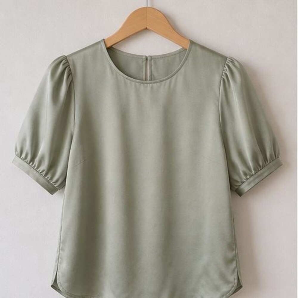 Sage Wrap Blouse